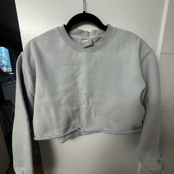 TNA Tops - TNA COZY Light blue/gray Women's Cropped Sweatshirt